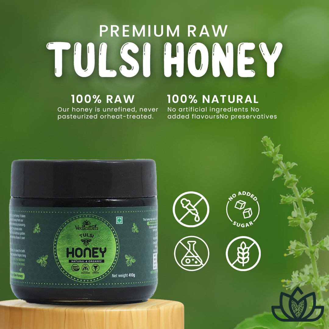 Vedicatam Pure Tulsi Raw Honey